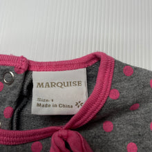 Load image into Gallery viewer, Girls Marquise, cotton casual long sleeve dress, EUC, size 1, L: 43cm