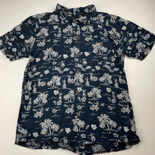 Load image into Gallery viewer, Boys AE, navy Hawaiian style short sleeve shirt, GUC, size 10,  