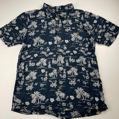 Boys AE, navy Hawaiian style short sleeve shirt, GUC, size 10,  