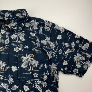 Boys AE, navy Hawaiian style short sleeve shirt, GUC, size 10,  
