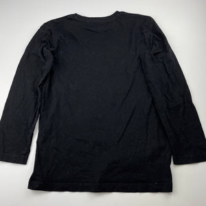 Boys Next, black cotton long sleeve t-shirt / top, GUC, size 7,  