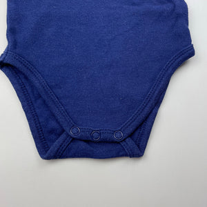 Boys Baby Berry, blue cotton bodysuit / romper, wash fade, FUC, size 000,  
