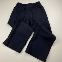 Load image into Gallery viewer, Boys PICKLES, navy school pants, elasticated, Inside leg: 42.5cm, FUC, size 4,  