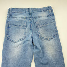 Load image into Gallery viewer, unisex Cool Kids, blue stretch denim jeans, adjustable, Inside leg: 51cm, FUC, size 7,  