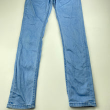 Load image into Gallery viewer, Girls Target, blue stretch denim jeans, adjustable, Inside leg: 61cm, EUC, size 10,  