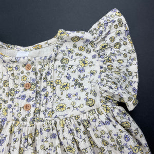 Girls Dymples, floral tunic top, L: 33cm, EUC, size 1,  