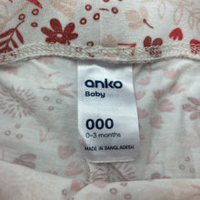 Load image into Gallery viewer, Girls Anko, floral stretchy leggings / bottoms, EUC, size 000,  
