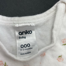 Load image into Gallery viewer, Girls Anko, floral cotton bodysuit / romper, GUC, size 000,  