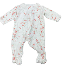Load image into Gallery viewer, Girls Anko, floral organic cotton zip coverall / romper, GUC, size 0000,  