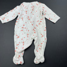 Load image into Gallery viewer, Girls Anko, floral organic cotton zip coverall / romper, GUC, size 0000,  