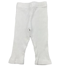 Load image into Gallery viewer, Girls SHEIN, white ribbed cotton leggings / bottoms, GUC, size 000,  