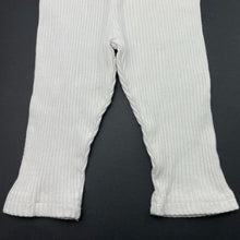 Load image into Gallery viewer, Girls SHEIN, white ribbed cotton leggings / bottoms, GUC, size 000,  