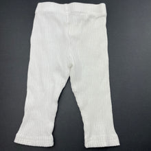 Load image into Gallery viewer, Girls SHEIN, white ribbed cotton leggings / bottoms, GUC, size 000,  