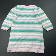 Load image into Gallery viewer, Girls Sprout, striped knitted cotton long sleeve dress, GUC, size 1, L: 44cm
