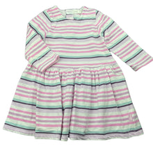 Load image into Gallery viewer, Girls Pumpkin Patch, striped cotton long sleeve dress, GUC, size 0, L: 43cm