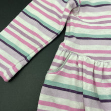 Load image into Gallery viewer, Girls Pumpkin Patch, striped cotton long sleeve dress, GUC, size 0, L: 43cm