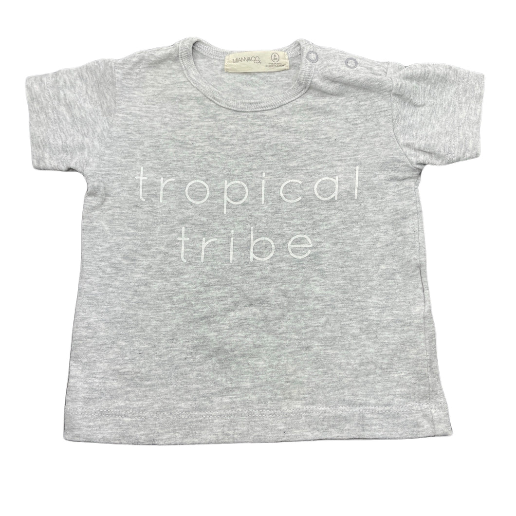 unisex Miann & Co, grey marle t-shirt / top, FUC, size 000,  