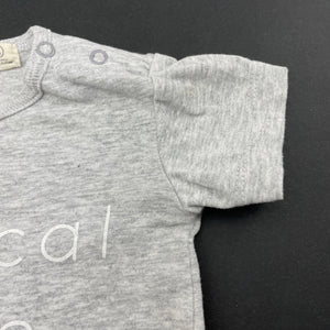 unisex Miann & Co, grey marle t-shirt / top, FUC, size 000,  