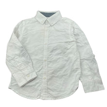 Load image into Gallery viewer, Boys Rebel, white cotton long sleeve shirt, light mark on chest, FUC, size 2,  