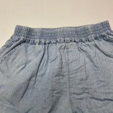 Load image into Gallery viewer, Girls KID, chambray cotton shorts, elasticated, GUC, size 6,  