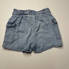 Load image into Gallery viewer, Girls Target, chambray cotton cargo shorts, elasticated, GUC, size 6,  
