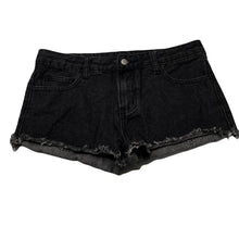 Load image into Gallery viewer, Girls SHEIN, dark stretch denim shorts, W: 36.5cm across, GUC, size 12-14,  