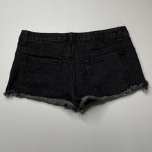Load image into Gallery viewer, Girls SHEIN, dark stretch denim shorts, W: 36.5cm across, GUC, size 12-14,  