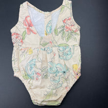 Load image into Gallery viewer, Girls Minouche, floral cotton summer romper, EUC, size 0,  