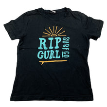 Load image into Gallery viewer, Girls Rip Curl, black cotton t-shirt / top, FUC, size 6,  