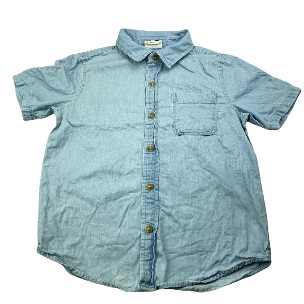 Boys Cotton On, chambray cotton short sleeve shirt, FUC, size 6,  