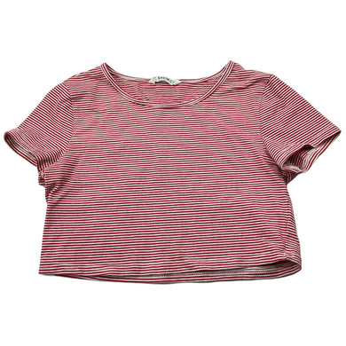 Girls SHEIN, stretchy striped cropped t-shirt / top, FUC, size 10,  