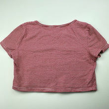 Load image into Gallery viewer, Girls SHEIN, stretchy striped cropped t-shirt / top, FUC, size 10,  