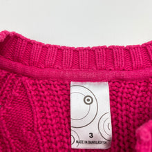 Load image into Gallery viewer, Girls Target, pink knitted cotton short sleeve cardigan / sweater, GUC, size 3,  