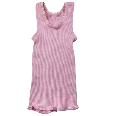 Girls Bonds, pink ribbed cotton singlet top, GUC, size 0000,  