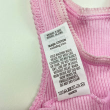 Load image into Gallery viewer, Girls Bonds, pink ribbed cotton singlet top, GUC, size 0000,  