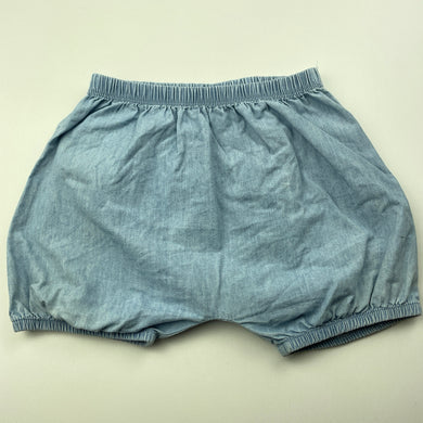 Girls Seed, embroidered lightweight chambray cotton shorts, FUC, size 0,  
