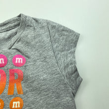 Load image into Gallery viewer, Girls M&amp;M&#39;s, grey marle t-shirt / top, L: 30cm, armpit to armpit: 26cm, FUC, size 0,  