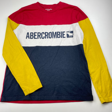 Boys Abercrombie, colour block long sleeve t-shirt / top, FUC, size 13-14,  