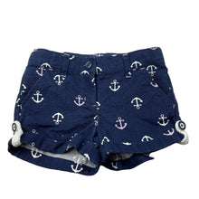 Load image into Gallery viewer, Boys JANIE AND JACK, navy cotton nautical shorts, adjustable, GUC, size 2,  