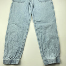 Load image into Gallery viewer, Girls 1964 Denim Co, chambray cotton pants, elasticated, Inside leg: 52cm, FUC, size 8,  
