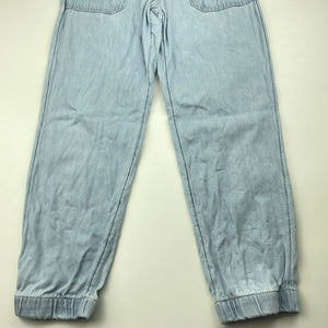 Girls 1964 Denim Co, chambray cotton pants, elasticated, Inside leg: 52cm, FUC, size 8,  