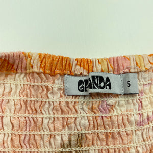 Girls Ghanda, linen / viscose blend summer dress, Sz: S, armpit to armpit: 34cm unstretched, GUC, size 14-16, L: 74cm