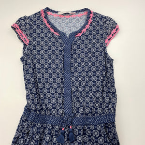 Girls H&M, navy lightweight jumpsuit, Inside leg: 52cm, GUC, size 8,  