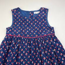 Load image into Gallery viewer, Girls Pumpkin Patch, lined corduroy cotton party dress, GUC, size 6, L: 65cm