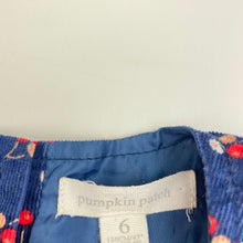 Load image into Gallery viewer, Girls Pumpkin Patch, lined corduroy cotton party dress, GUC, size 6, L: 65cm