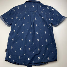 Load image into Gallery viewer, Boys Rip Curl, navy lightweight cotton short sleeve shirt, GUC, size 14,  