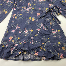 Load image into Gallery viewer, Girls Target, floral viscose / linen long sleeve dress, GUC, size 9, L: 64cm