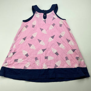 Girls Target, cotton casual dress, ice creams, GUC, size 3, L: 45cm