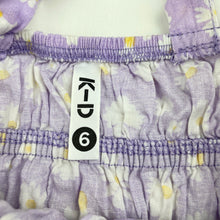 Load image into Gallery viewer, Girls KID, floral linen / viscose summer dress, GUC, size 6, L: 65cm