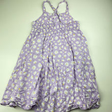 Load image into Gallery viewer, Girls KID, floral linen / viscose summer dress, GUC, size 6, L: 65cm